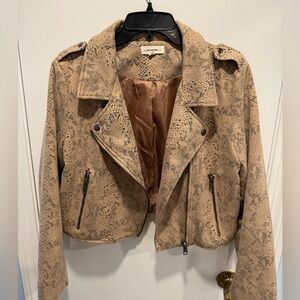 Eesome Snake Print Moto Jacket – Size Small